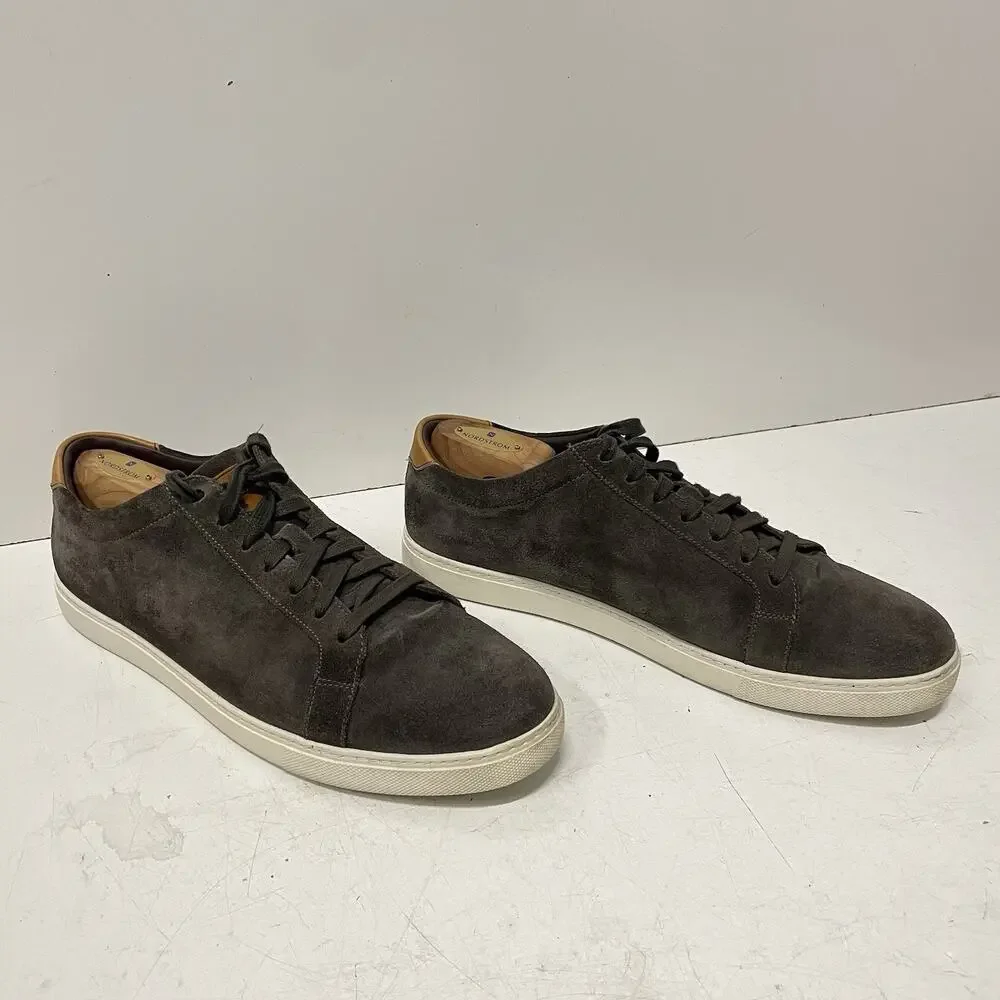 Allen Edmonds Men’s Suede Sneakers Size 12 D Courtside Design Dark Grey